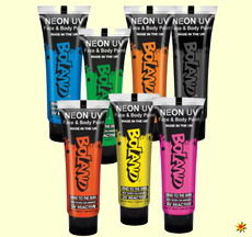 Schminke in 7 Neon-Farben