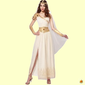 Kostüm Griechin langes weißes Kleid Griechin