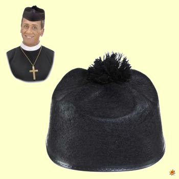 Faschingszubehör Pastor Zubehör Hut Pfarrer