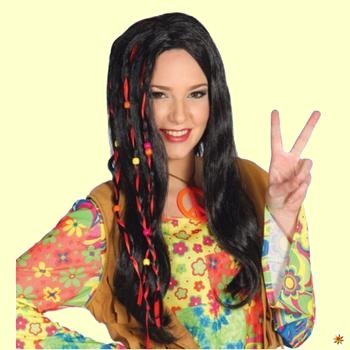 Hippie Langhaarperücke