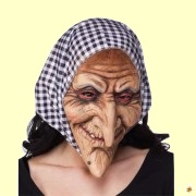 Maske Hexe mit Kopftuch