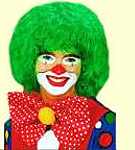 grüne Clownperücke