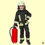 Kostüm Junge Feuerwehr schwarzer Feuerwehrmann Kinder
