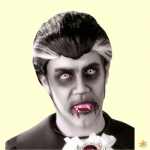 Dracula-Perücke in schwarz-weiß